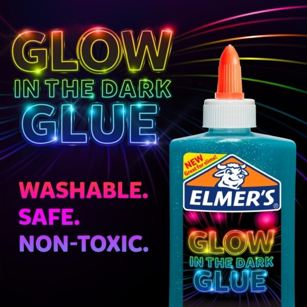 Elmers Glow Glue 147ml Blu Bx3 - Image 2